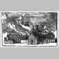 Old St Paul's Cathedral in flames, 1666, Wenceslaus Hollar, Plate 34 (Wikipedia).png